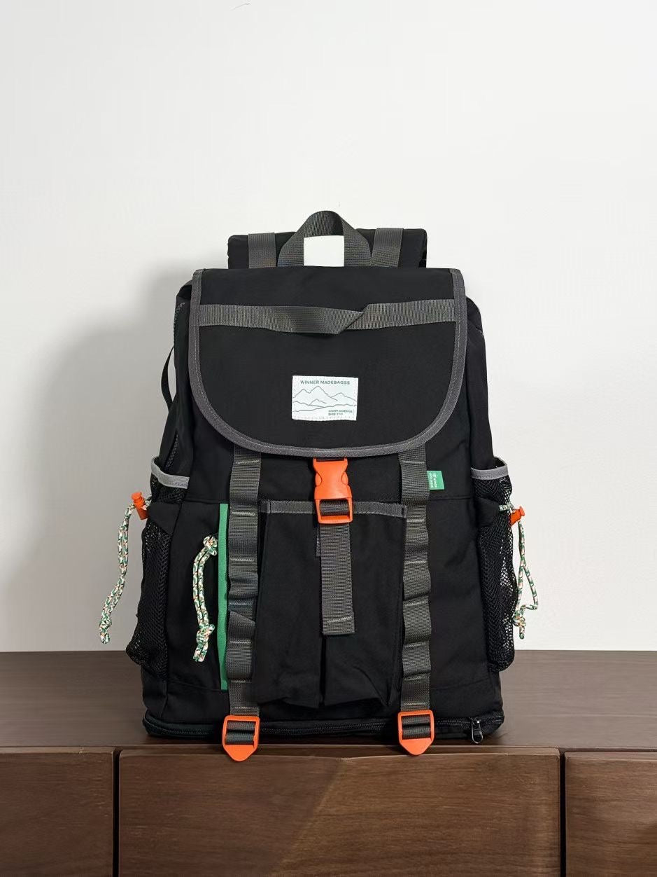 FASHION BACKPACK CREAM AND ORANGE