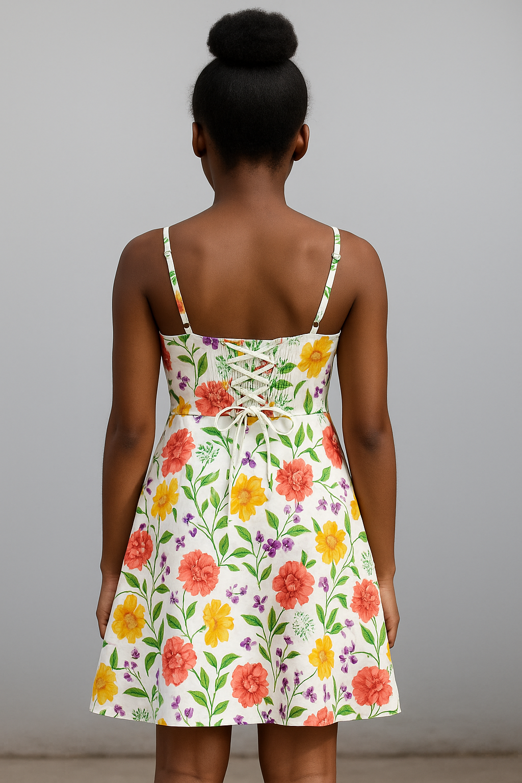 Francesca multi coloured flower dress