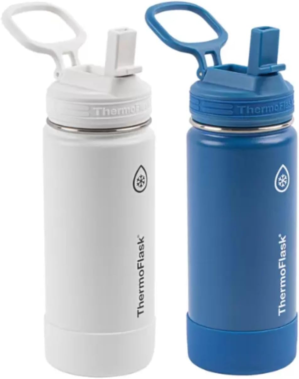 Thermoflask Set Of 2 16oz Stainless Steel Bottles