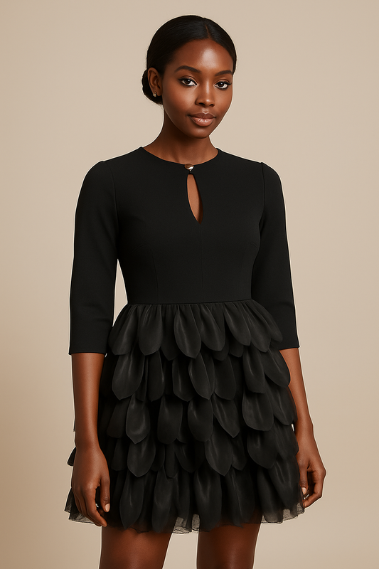 RAVEN BLOOM BLACK DRESS