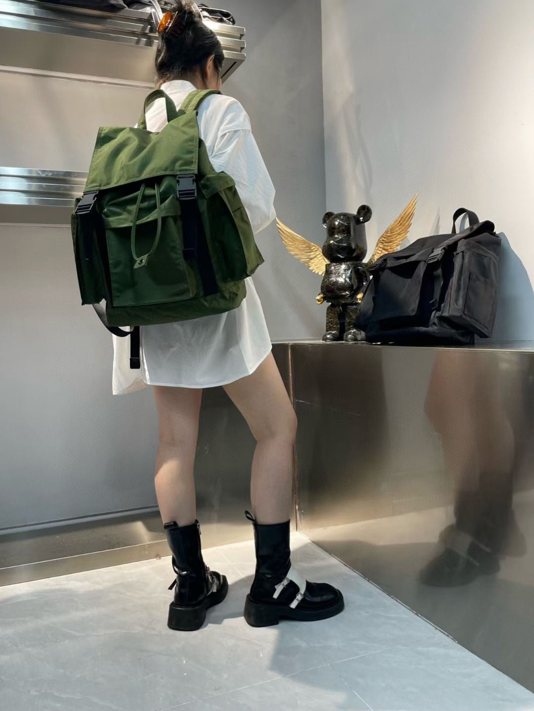 ARMY GREEN BACKPACK