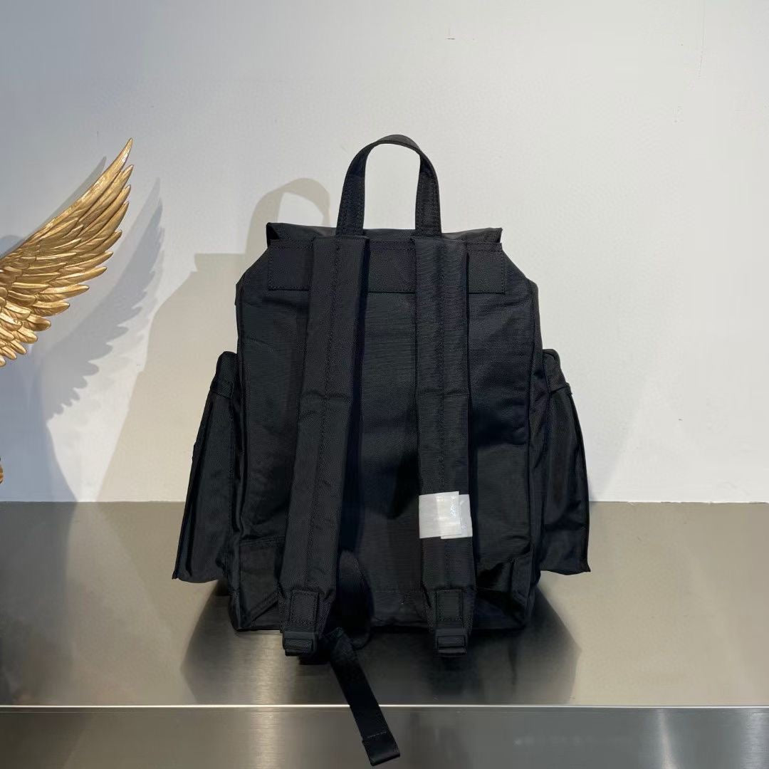 BLACK MULTIPOCKET BACKPACK